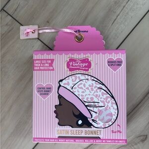 The Vintage Cosmetic Company Pink Satin Sleep Bonnet